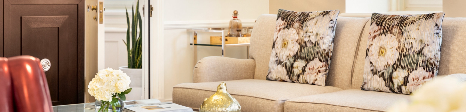 close up of living room