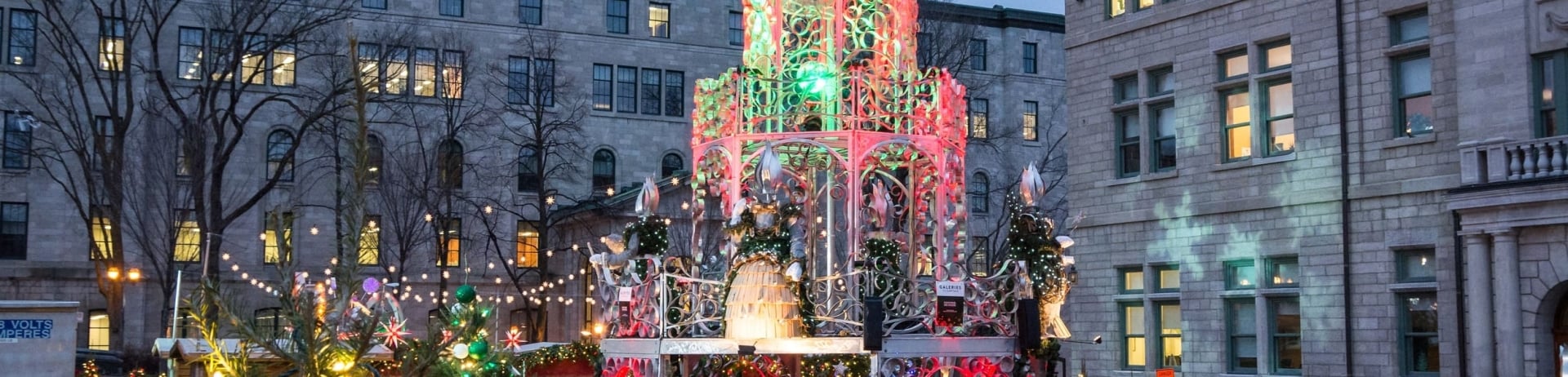 christmas decorations in town square